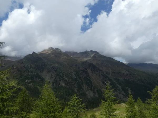 Vârf Stâncă Panoramă Peisaj Munților Înalți Tirol Italy Europa Cer — Fotografie, imagine de stoc