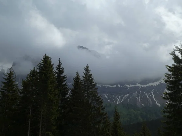 Sommet Rocher Panorama Paysage Des Montagnes Tyrol Sud Italie Europe — Photo