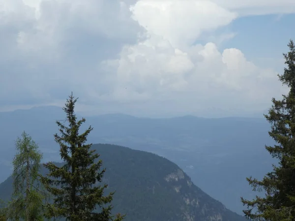 Cume Rock Panorama Paisagem Das Montanhas Sul Tirol Itália Europa — Fotografia de Stock