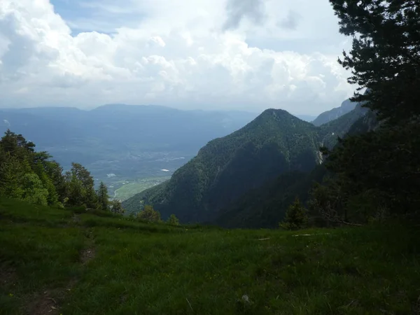 Gipfel Felsenpanorama Landschaft Der Berge Südtirol Italien Europa Himmel Wolken — Stockfoto
