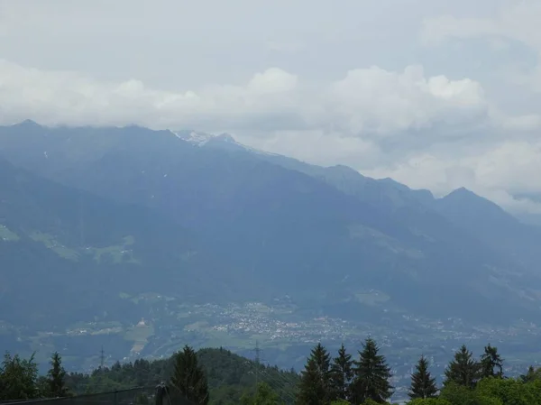 Zirve Rock Panorama Manzara Dağları Nın Güney Tirol Talya Avrupa — Stok fotoğraf