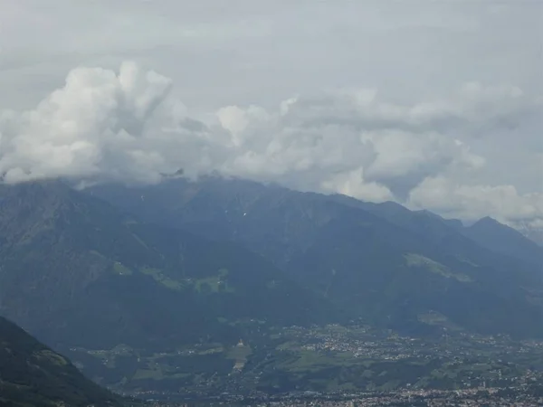 Toppmötet Rock Panorama Landskap Bergen Södra Tyrol Italien Europa Himlen — Stockfoto