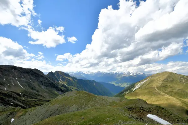 Vrcholový Skalní Panorama Krajiny Hor Jižním Tyrolsku Itálie Evropa Obloha — Stock fotografie