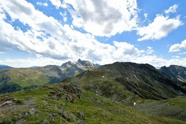 Vrcholový Skalní Panorama Krajiny Hor Jižním Tyrolsku Itálie Evropa Obloha — Stock fotografie