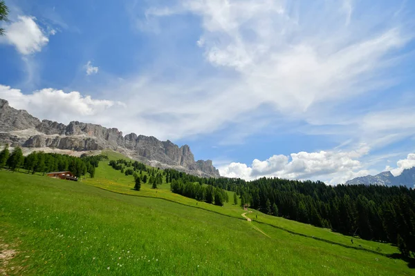 Zirve Rock Panorama Manzara Dağları Nın Güney Tirol Talya Avrupa — Stok fotoğraf