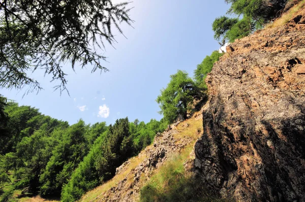 Szczycie Skały Krajobraz Panorama Gór Południowym Tyrolu Włochy Europy Niebo — Zdjęcie stockowe