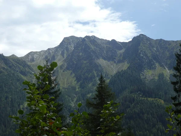 Zirve Rock Panorama Manzara Yüksek Dağlar Tyrol Talya Avrupa Bulutlar — Stok fotoğraf