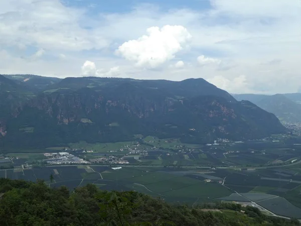Вершина Скельна Панорама Пейзаж Високих Гір Південному Тиролі Італійські Європейські — стокове фото