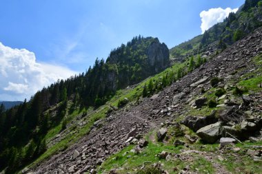 zirve rock panorama manzara yüksek mounains Güney Tirol İtalya Avrupa stonefield Kanyon kar bulutlar gökyüzü
