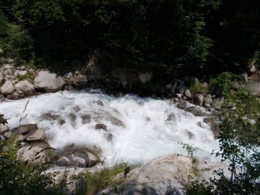 south tyrol İtalya Avrupa'nın dağlarda vahşi akışı taş taş vahşi doğa