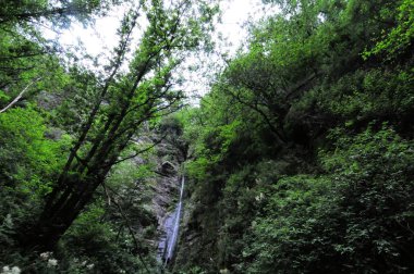 İtalya Avrupa'nın dağlarında büyük şelale