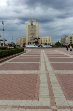 Eski kasaba pazar meydanında Varşova Polonya Cumhuriyeti