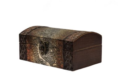       Beyaz arka plan tahta göğsümde kapalı