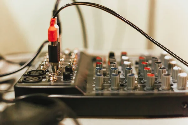 Mixing Desk Remote Control Sound Engineer — Stock Photo, Image