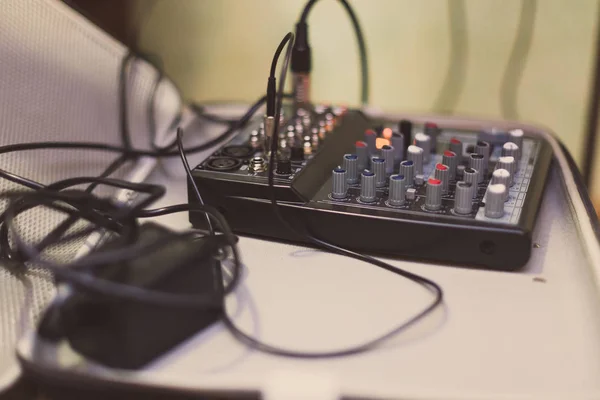 Mixing Desk Remote Control Sound Engineer — Stock Photo, Image