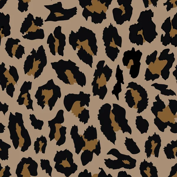 Leopard Seamless Pattern Vector Illustration Background — Stock Vector