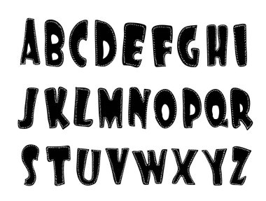 Çocuklar için İskandinav alfabesi. çocuksu vektör