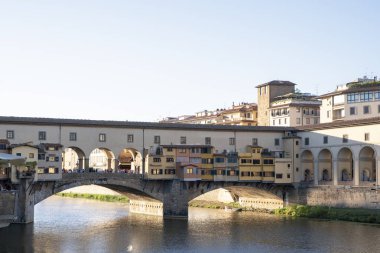 Floransa'daki ünlü Vecchio brige, İtalya, 4 Eylül 2019