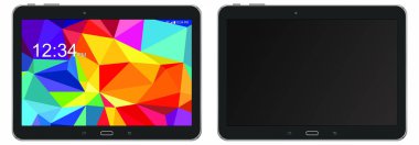 Tablet Pc ve telefon ile renk lowpoly ekran 