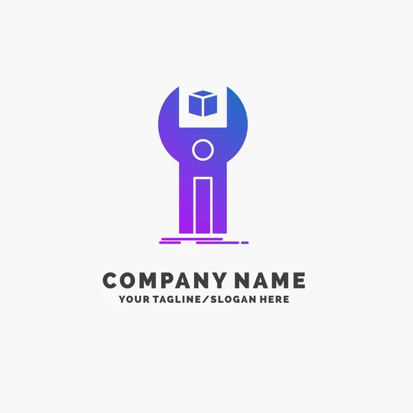 Sdk App Desarrollo Kit Programación Purple Business Logo Template Lugar — Vector de stock