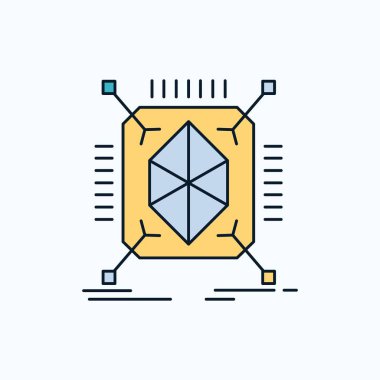 Object, prototyping, rapid, structure, 3d Flat Icon. green and Yellow sign and symbols for website and Mobile appliation. vector illustration