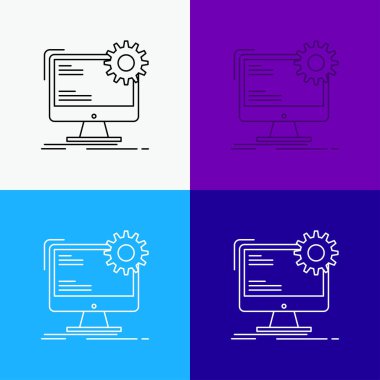 Internet, düzeni, sayfa, site, statik simgesi üzerinde çeşitli arka plan. Çizgi stili tasarım, Web ve uygulama Eps 10 vektör çizim için tasarlanmış