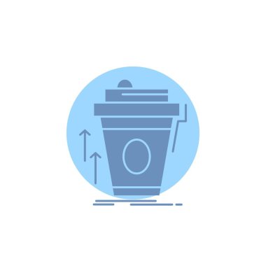 ürün, promo, kahve, fincan, marka glif simgesi pazarlama.