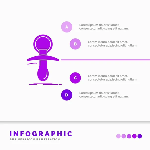 Baby Pop Newbie Tepel Noob Infographics Sjabloon Voor Website Presentatie — Stockvector