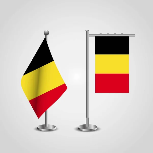 Bélgica Bandeira Design Vector — Vetor de Stock