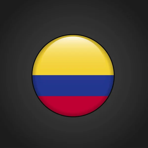Colombia Vlag Ontwerp Vector — Stockvector
