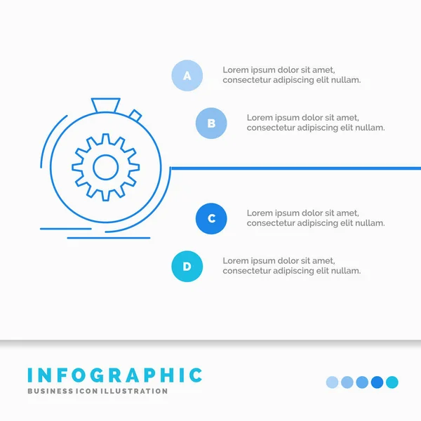 Action Rapidité Performance Processus Vitesse Modèle Infographie Pour Site Web — Image vectorielle