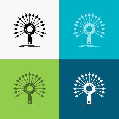 Veri, bilgi, bilgi, ağ, alma simgesi üzerinde çeşitli arka plan. glif tarzı tasarım, Web ve uygulama Eps 10 vektör çizim için tasarlanmış