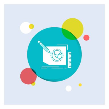 İçerik, tasarım, çerçeve, sayfa, metin beyaz glif simgesi renkli daire arka plan