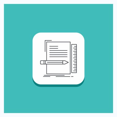 Düğme kodu, kodlama, dosya, programlama, için yuvarlak satırı simgesi turkuaz arka plan komut dosyası