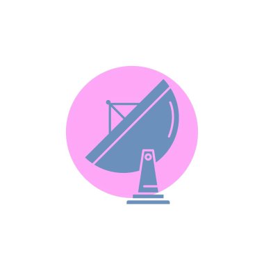 uydu, anten, radar, uzay, glif simgesi çanağı.