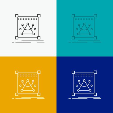 3d, düzenleme, düzenleme, nesne, simge üzerinde çeşitli arka plan yeniden boyutlandırın. Çizgi stili tasarım, Web ve uygulama Eps 10 vektör çizim için tasarlanmış