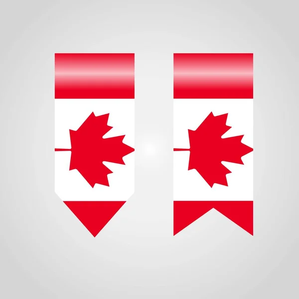 Drapeau Canada Vecteur Conception — Image vectorielle