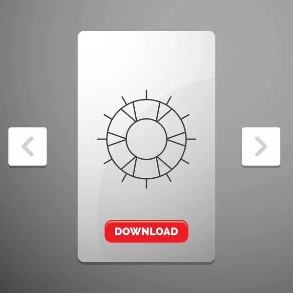 Help Lifebuoy Lifesaver Ondersteuning Lijn Icon Carrousel Paginering Slider Ontwerp — Stockvector