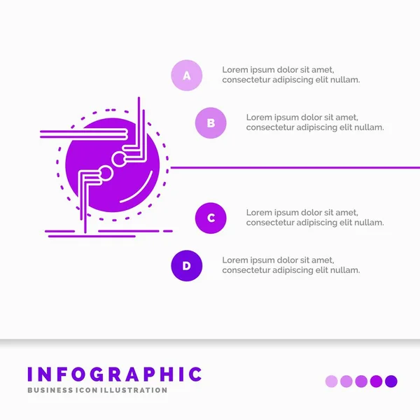 Chain Connect Connection Link Wire Modèle Infographie Pour Site Web — Image vectorielle