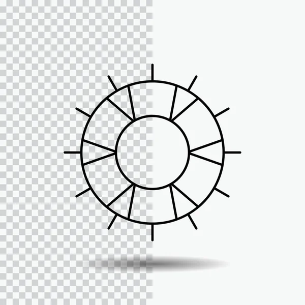 Help Lifebuoy Lifesaver Support Line Icon Sur Fond Transparent Illustration — Image vectorielle