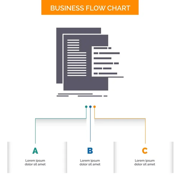 Graphique Données Graphique Rapports Évaluation Conception Organigramme Entreprise Étapes Icône — Image vectorielle