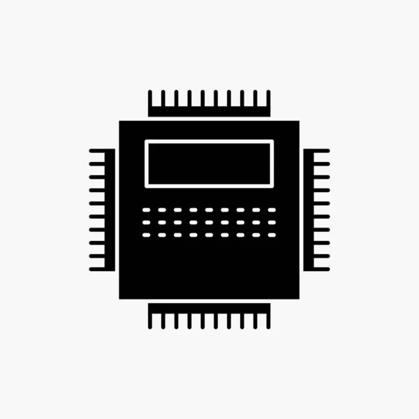 Επεξεργαστή Υλικού Υπολογιστή Τεχνολογία Γλύφου Εικονίδιο Εικονογράφηση Διάνυσμα Απομονωμένες — Διανυσματικό Αρχείο