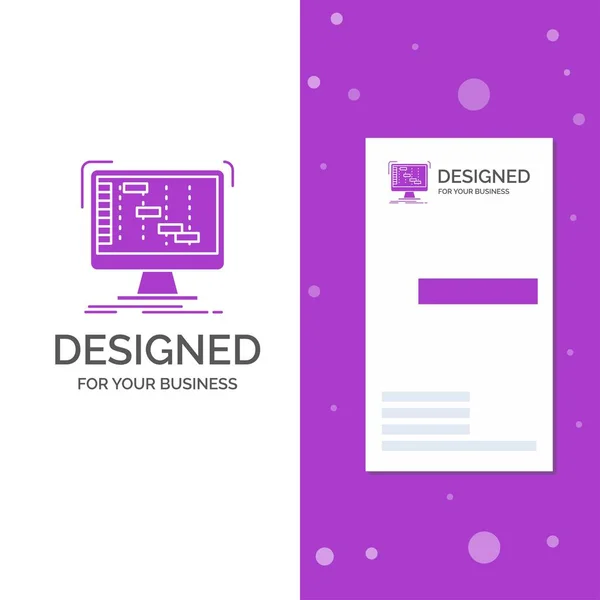 Business Logo Ableton Application Daw Digital Sequencer Vertical Purple Business — Stock Vector
