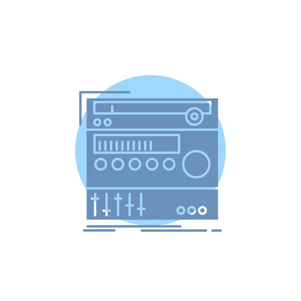 Rack Composant Module Son Studio Glyph Icon — Image vectorielle