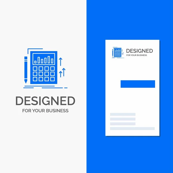 Logotipo Negocio Para Contabilidad Auditoría Banca Cálculo Calculadora Plantilla Vertical — Vector de stock