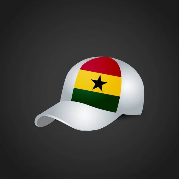 Bandera Ghana Cap — Vector de stock