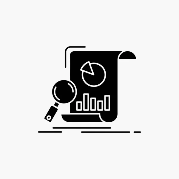 Análisis Analítica Negocios Finanzas Investigación Glyph Icon Ilustración Aislada Vectorial — Vector de stock