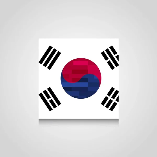 Güney Kore Soyut Bayrak Arka Plan — Stok Vektör