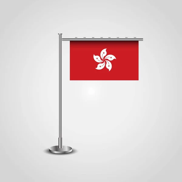 Bandera Hong Kong Polo — Vector de stock