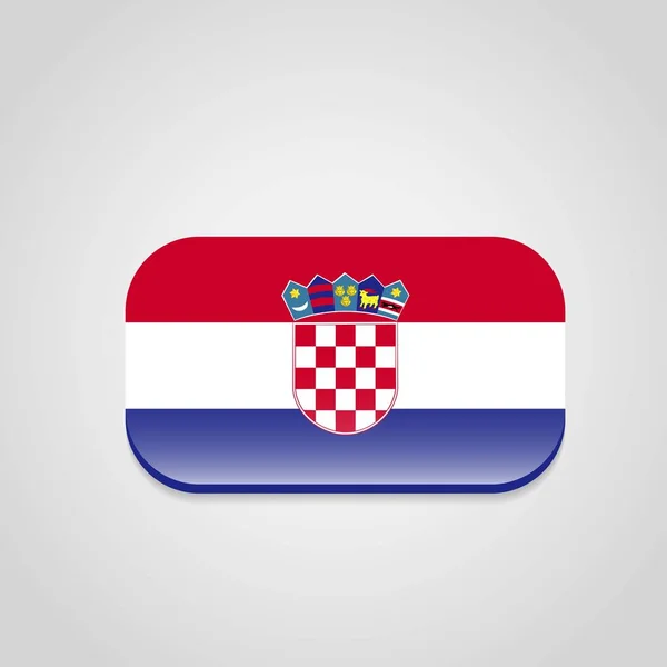 Croacia Diseño Bandera Vector — Vector de stock